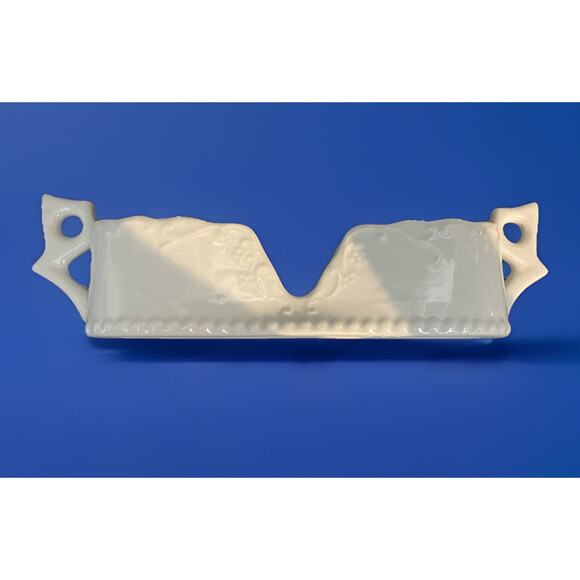 Home Essentials White Porcelain Flatware Caddies 3 Pc Set Spoon Fork Knife JAPAN - Picture 6 of 6